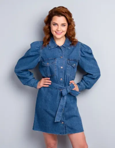 vestido vaquero patchwork kyoz